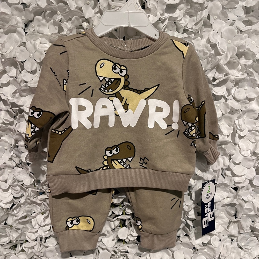Dinosaur Print Baby Outfit